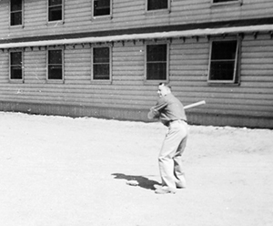 At bat, Fort Custer